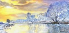  Sun on the icy river 