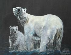  Morning Shower - PRINT (HAND EMBELLISHED) 